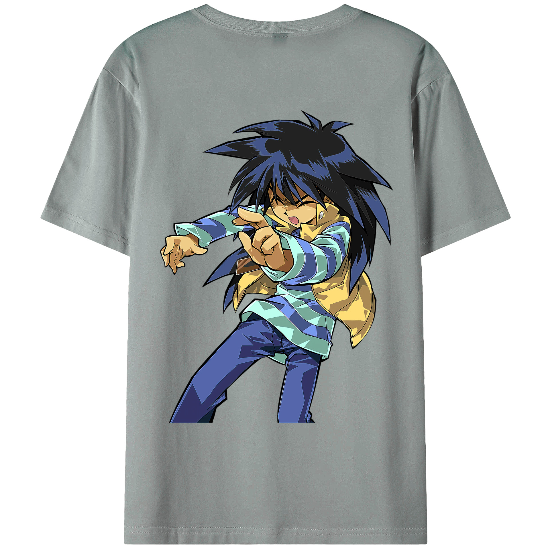 （画像用） 遊☆戯☆王 Yu-Gi-Oh! 綿100％ メンズ半袖Tシャツ（バックプリント） 通気性